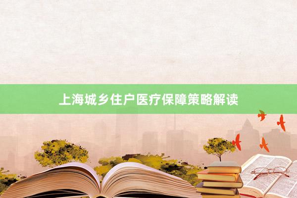 上海城乡住户医疗保障策略解读